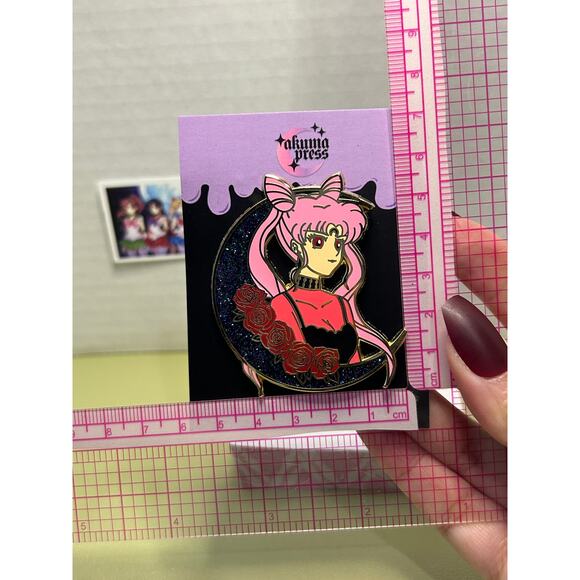 Akuma Press Black Lady Wicked Lady Sailor Moon Pin Anime Evil Chibi Moon - Picture 2 of 11